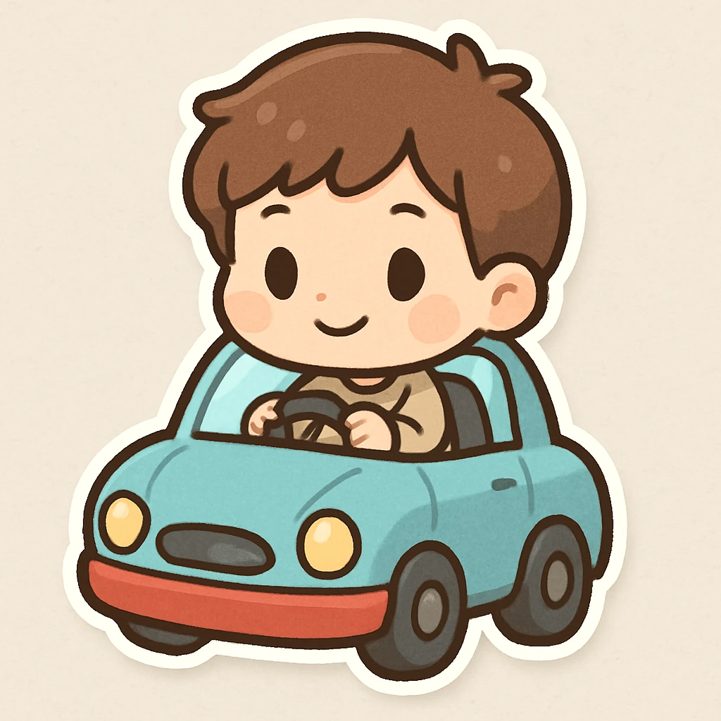 person driving a car emoji