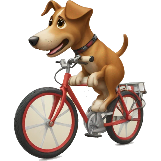 Dog on bike emoji