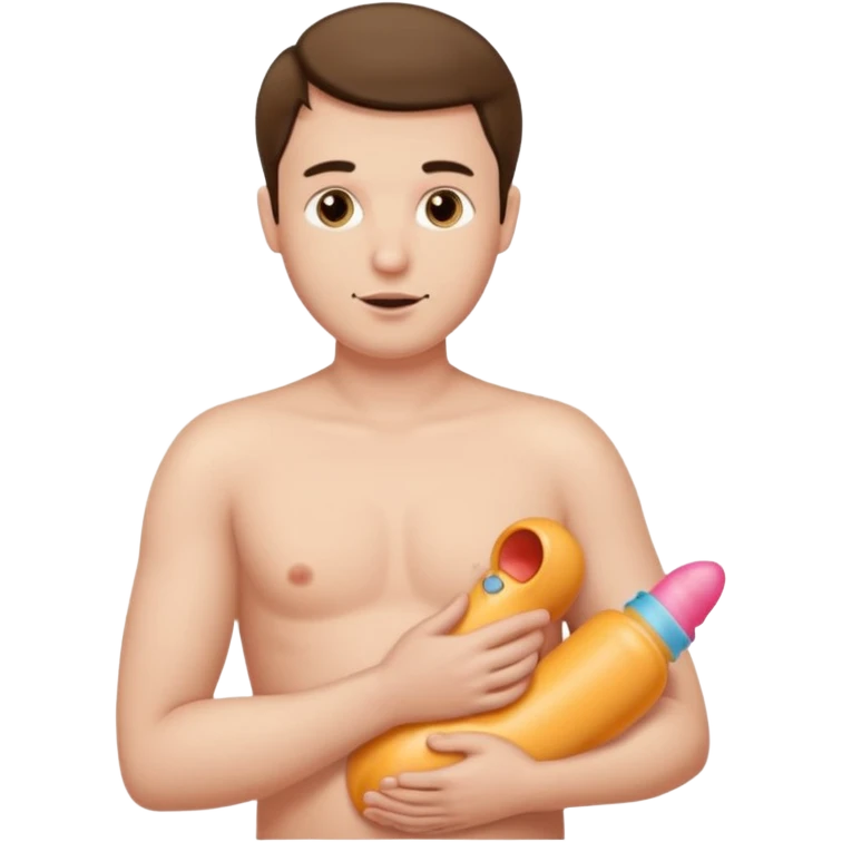 breastfeeding man using dildo  emoji