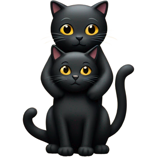 trump hugging black cat emoji