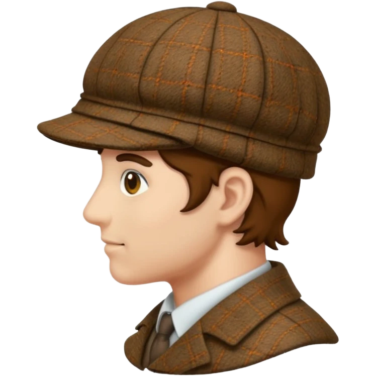 deerstalker hat two ided emoji