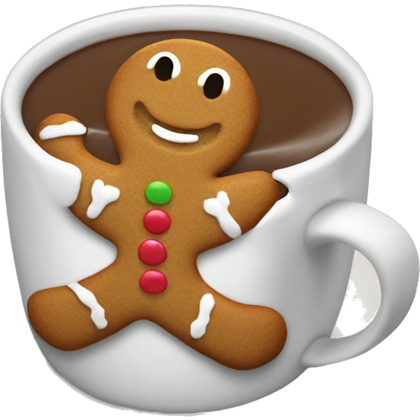 gingerbread man in a mug emoji