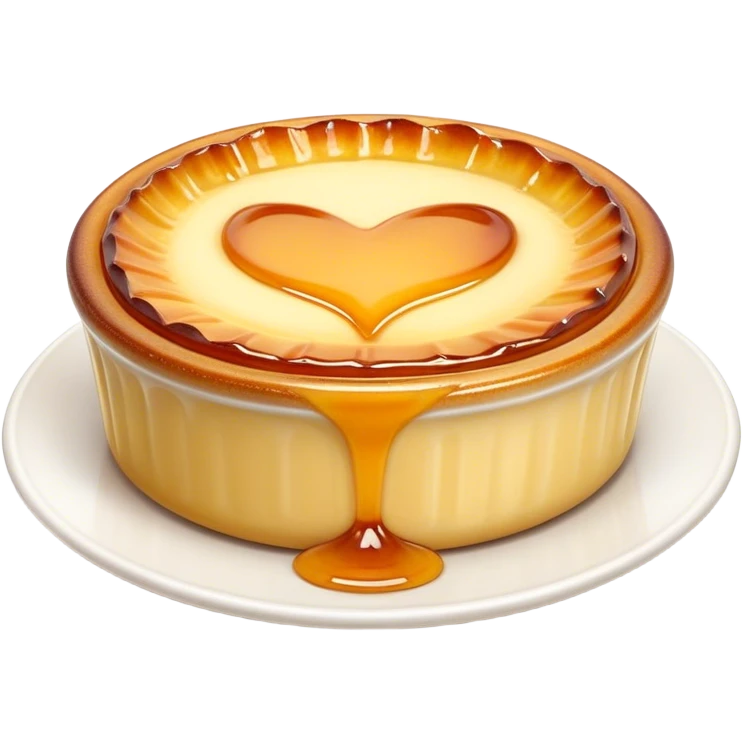 Cinematic Realistic Cr√®me Br√ªl√©e Dessert Emoji, depicted as a rich custard with a perfectly caramelized sugar top rendered with exquisite textures and warm, inviting lighting. emoji