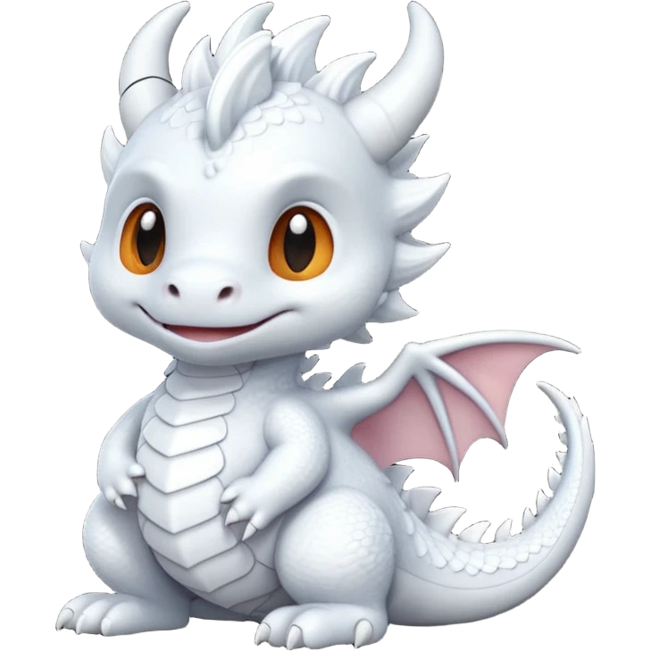 white cute dragon emoji