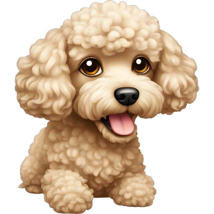 toy poodle dog emoji