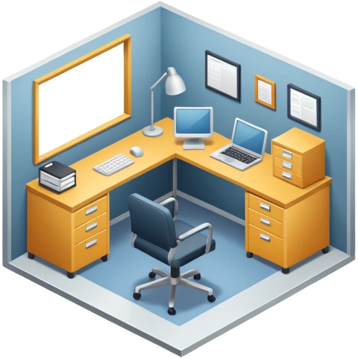 office in isometric style emoji