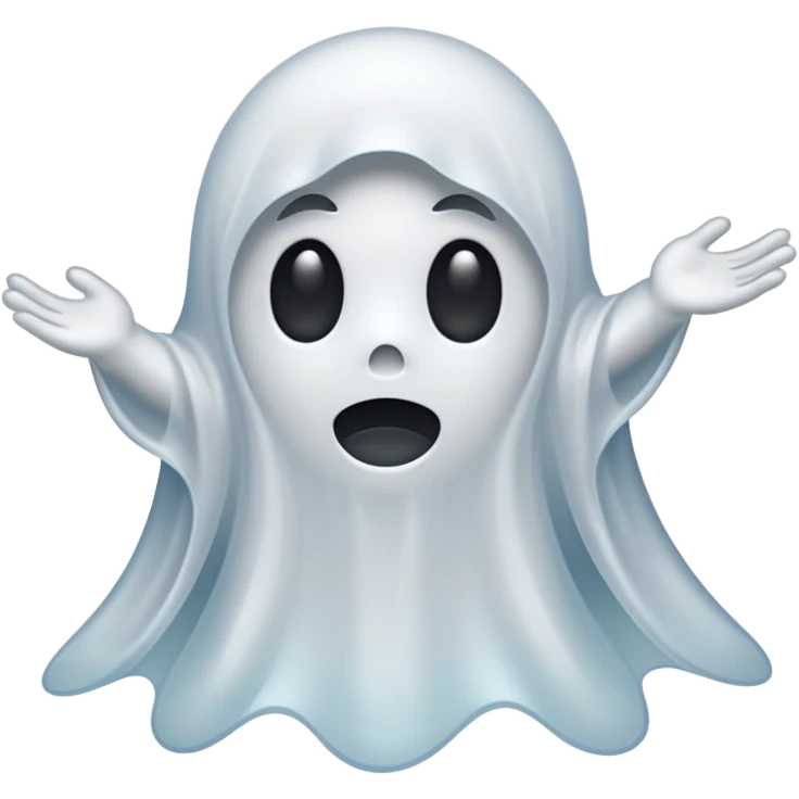 I need a spirit emoji like a ghost but very whispy and airy looking, not so emoji or fake looking make it more realistic  emoji