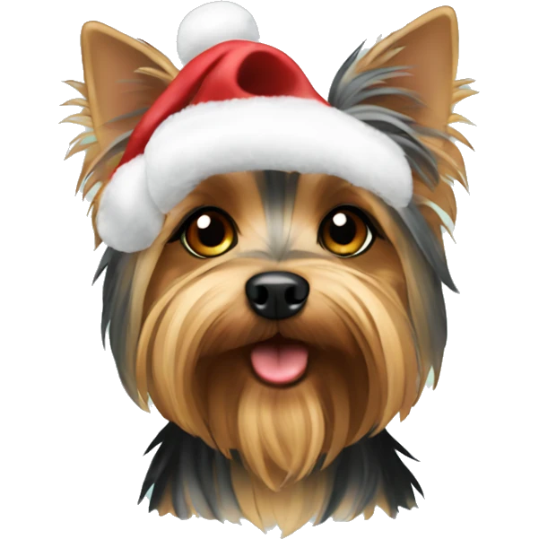 Christmas Yorkshire terrier  emoji