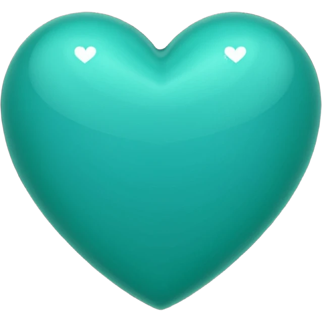 Corazón turquesas oscuro, más oscuro tirando a. Verde  emoji