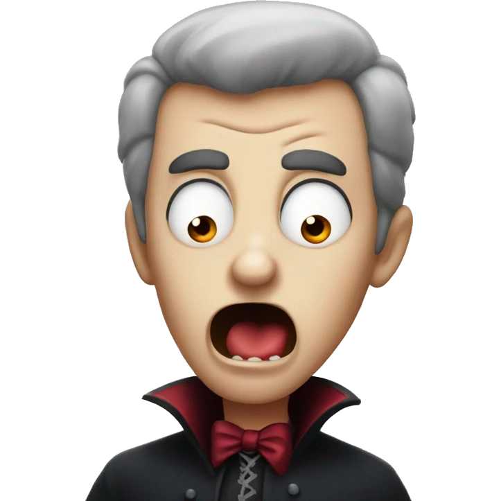 shocked vampire emoji