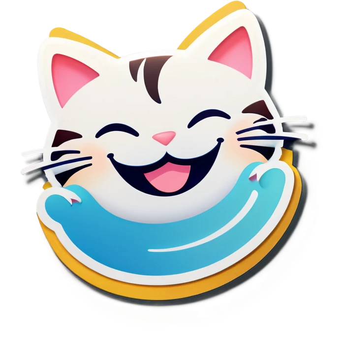 smile cat with relief emoji emoji