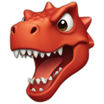 angry red dinosaur emoji emoji