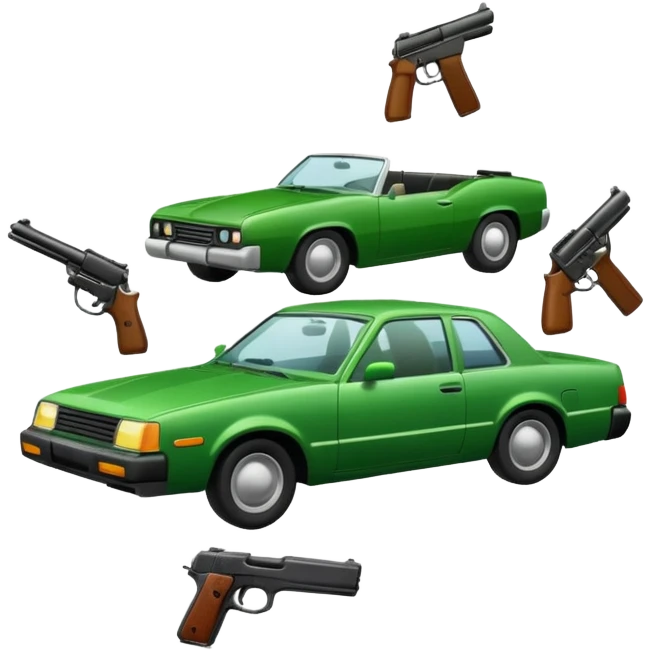 weed guns cars emoji