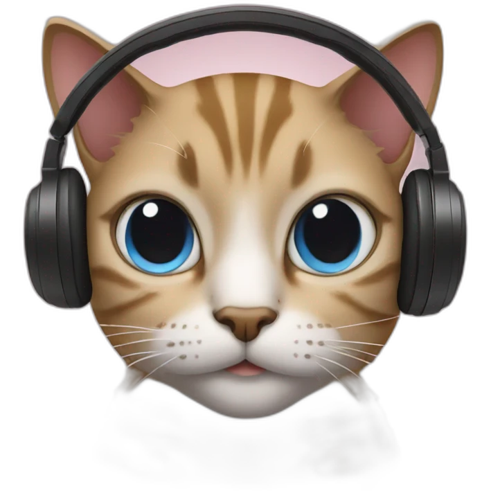 Cat in headphones emoji