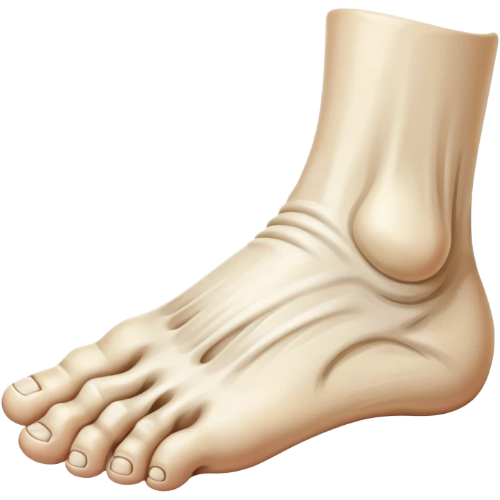 giant oversized human foot emoji