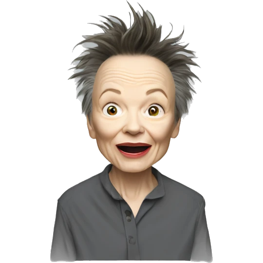 Laurie Anderson singing "Sharkey's Day." emoji