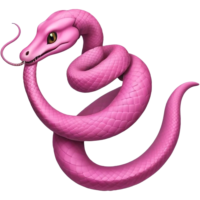 Crescent moon pink constrictor  emoji