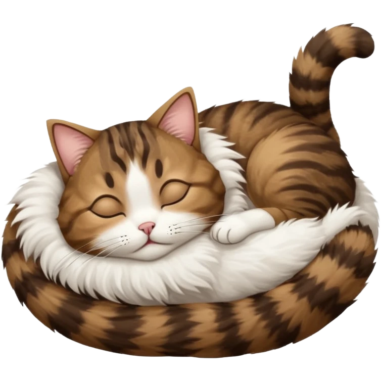dark brown tabby and white cat in funny positions upside down with eyes closed emoji