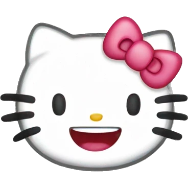 Hello kitty laughing  emoji