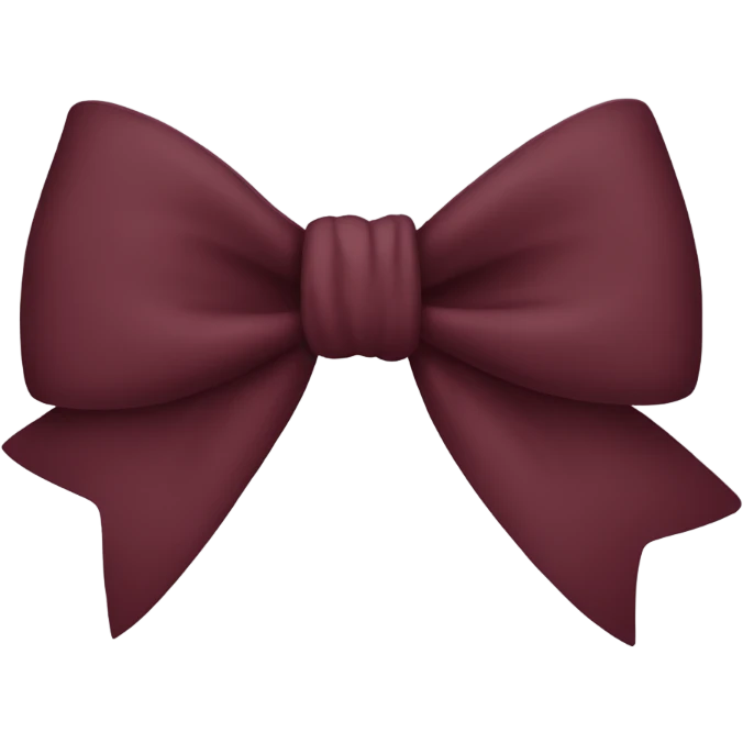 burgundy bow emoji