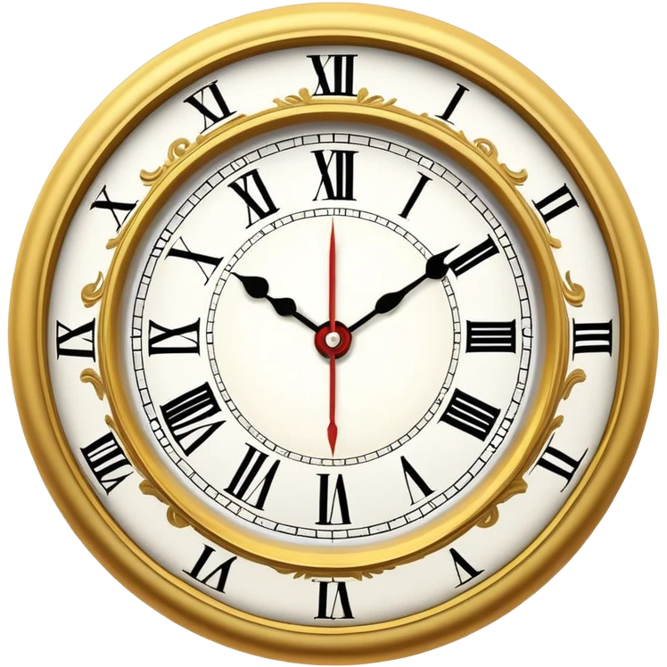 classic round clock emoji