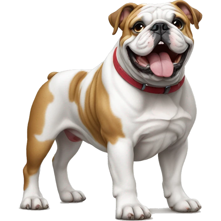 english bulldog standing on two legs emoji