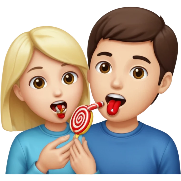 Someone giving candy and opening your mouth emoji