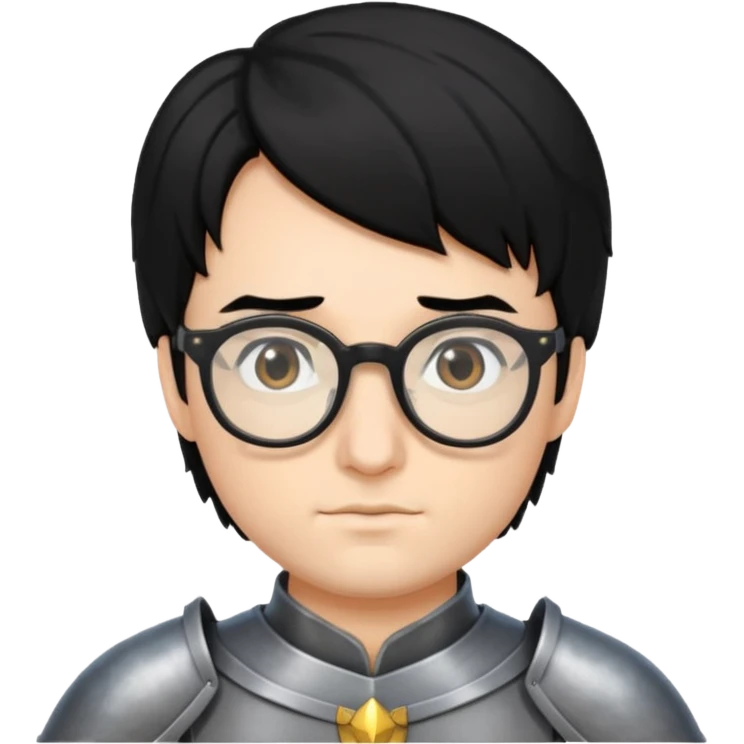 knight with glasses black hair emoji