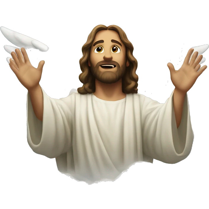 Jesus coming down from heaven  emoji