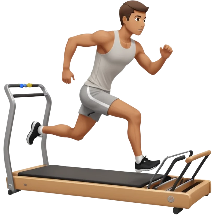 guy running workout pilates reformer  emoji
