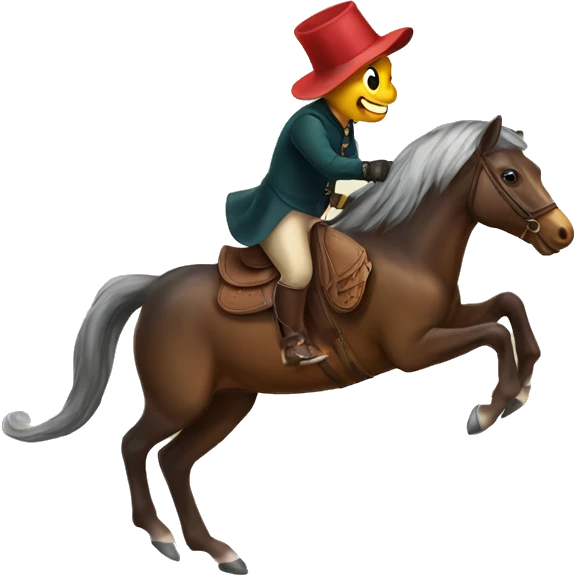 Salamander ridding a horse emoji