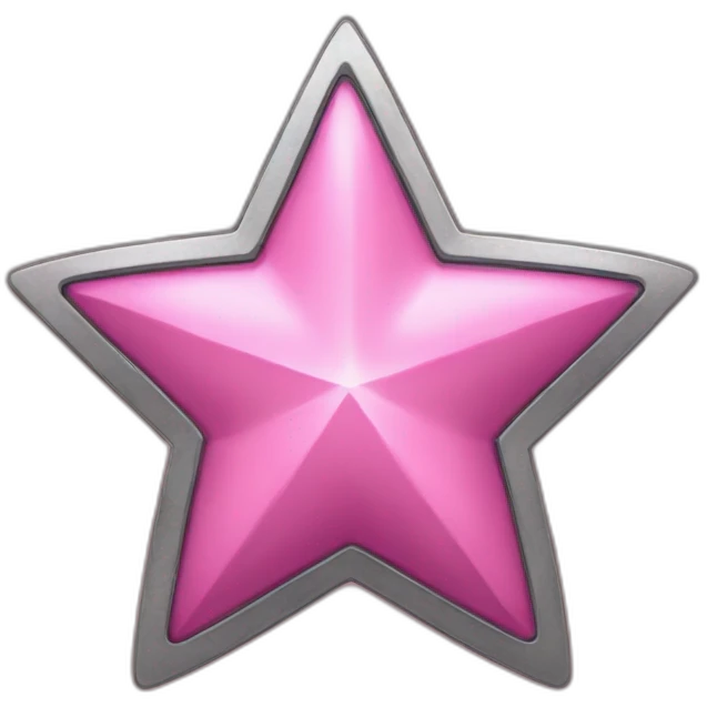 pink star erobed with iron emoji