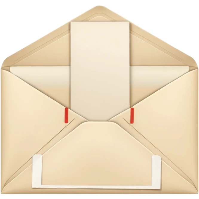 Pale beige envelope with letter emoji