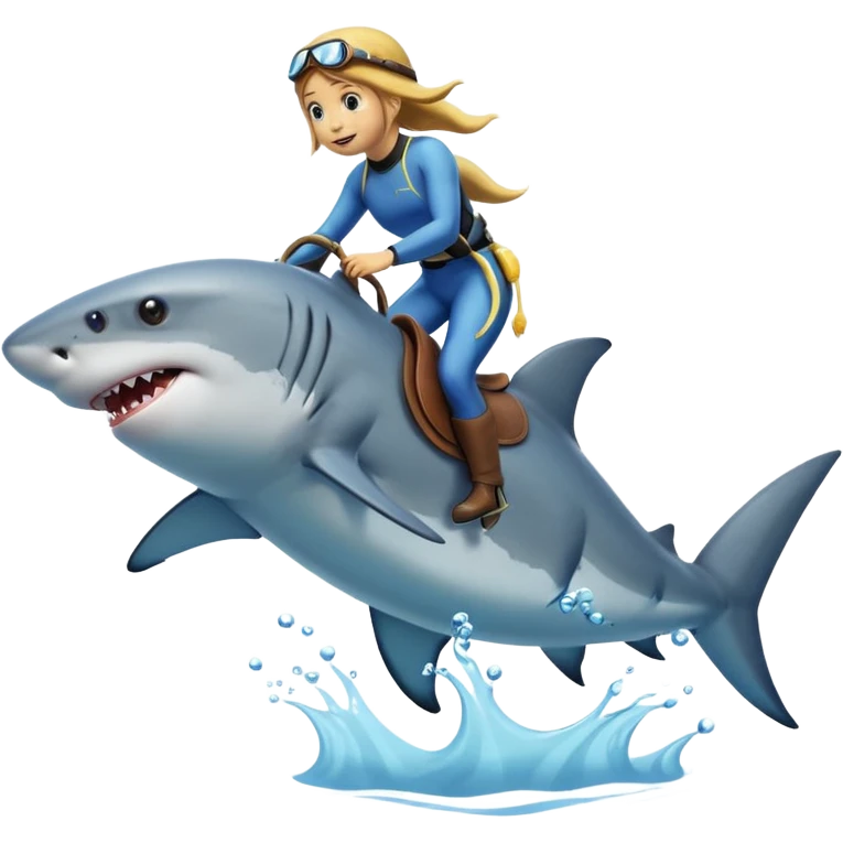 Shark riding a horse  emoji