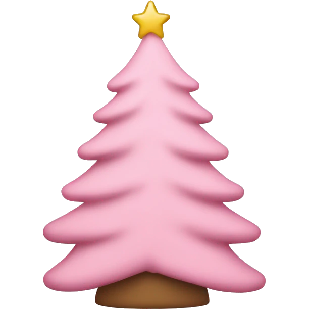 Light pink Christmas tree emoji