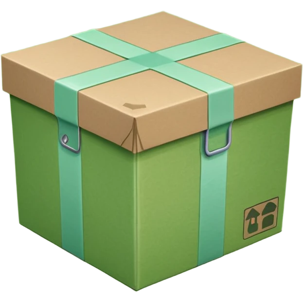 make delivery box in light green color  emoji