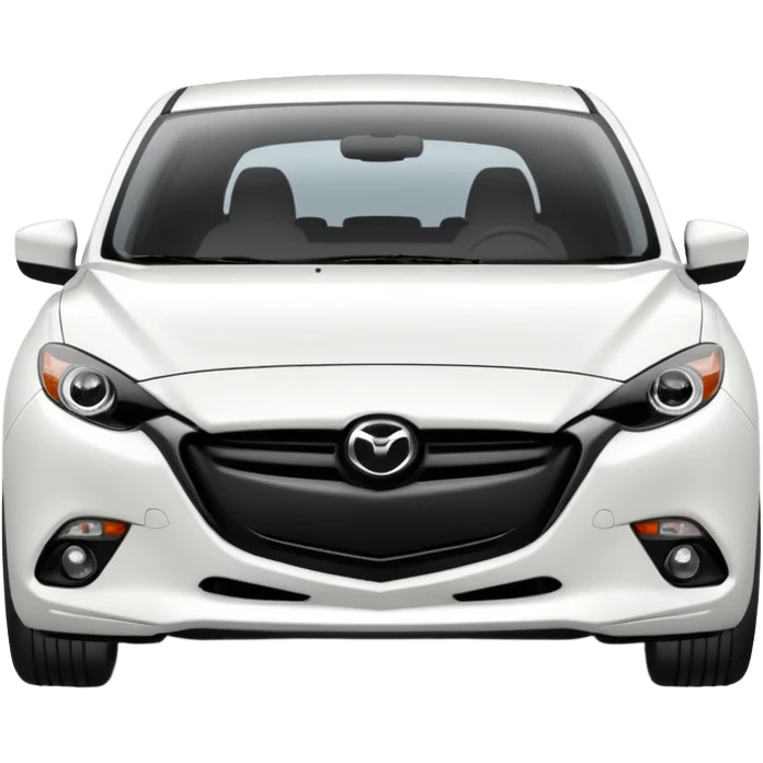 white mazda 3 blakc wheels new shape emoji