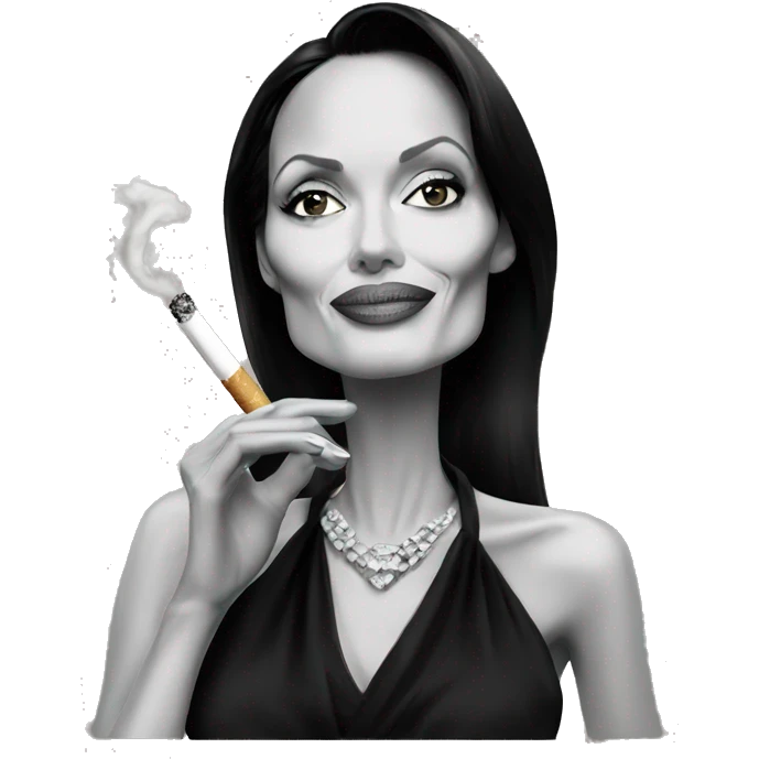 Angelina Jolie smoking a cigarette  emoji