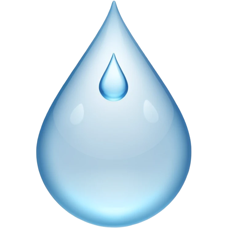 Gota de agua color blanco emoji