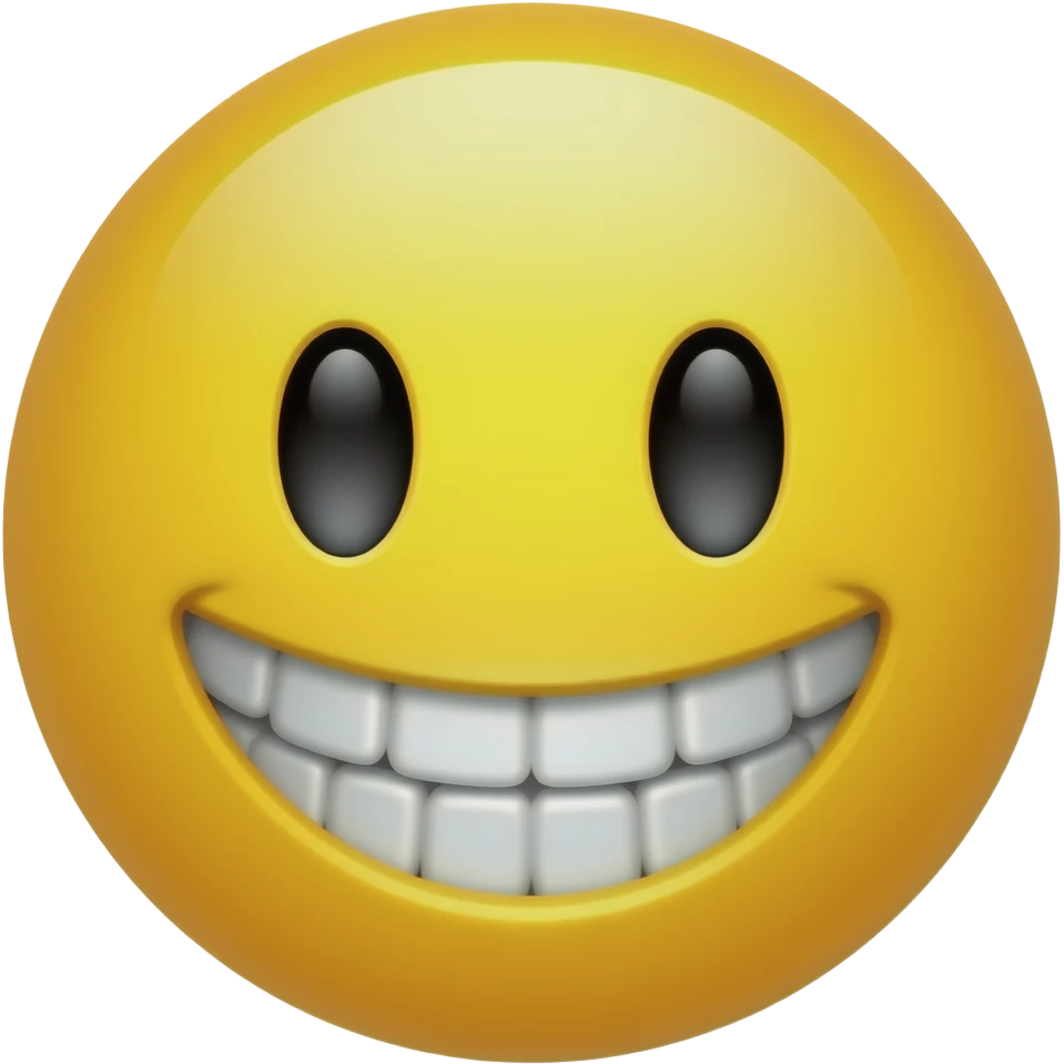 Yellow smiley Face with buck teeth emoji