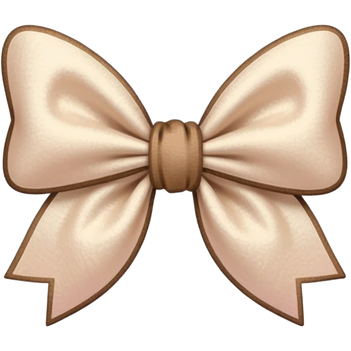 artsy bow delicate pastel brown colour emoji