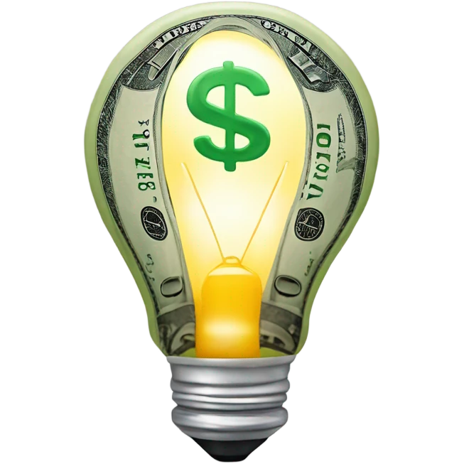 lightbulb dollar emoji