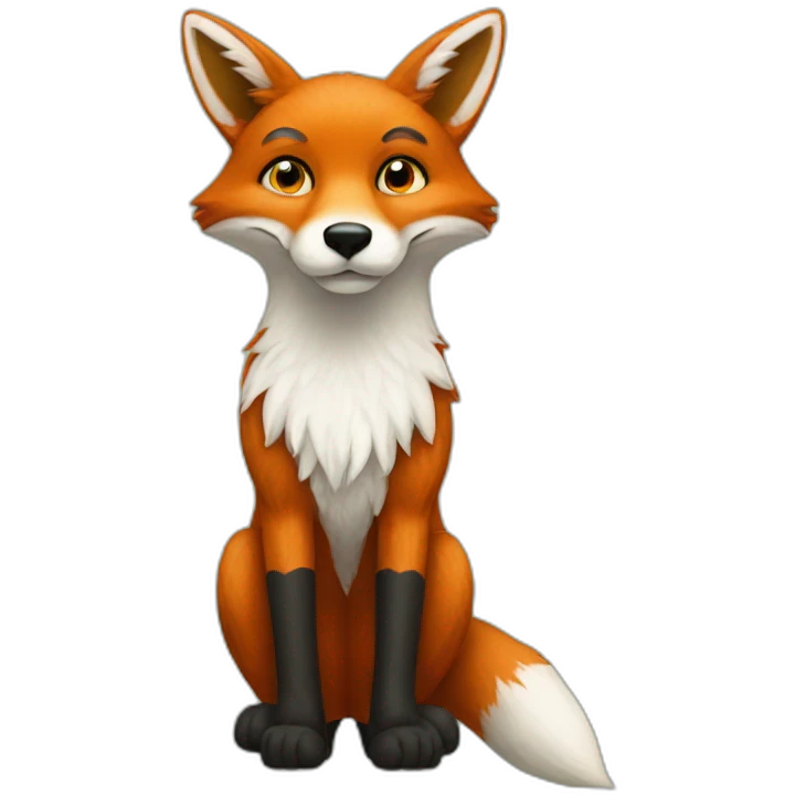 fox with socks emoji