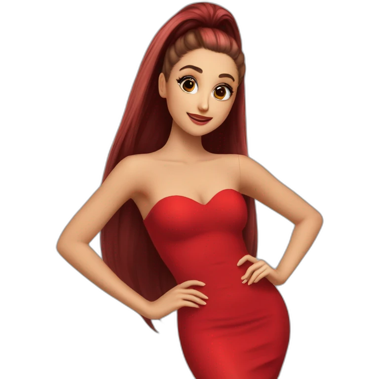 Arianna-grande-sexy-red-dress emoji
