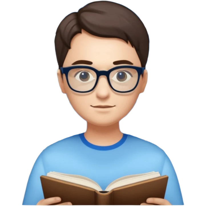 Apartment Windows with person reading + blue light. emoji