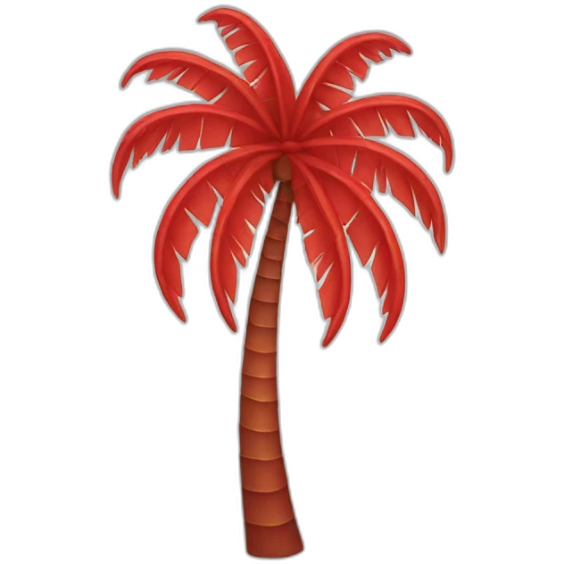 Red Palm tree emoji