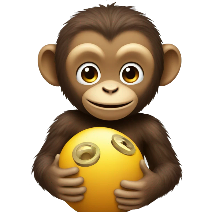 Monkey with toy emoji