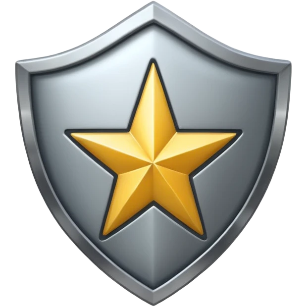 a shield with a star in it - air bnb style emoji