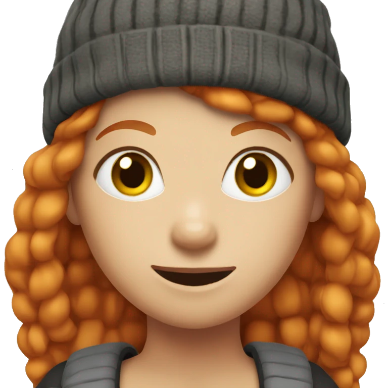 Ginger girl in beanie emoji