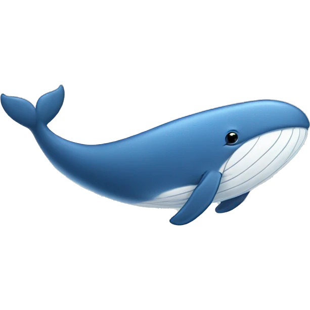 A unique blue whale with a smile and heart emoji
